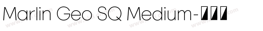 Marlin Geo SQ Medium字体转换